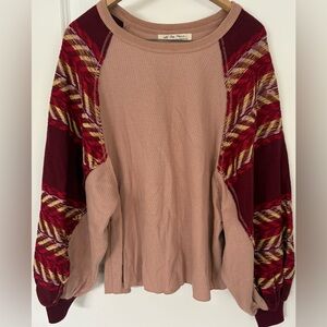Boho/Southwestern We the Free Free People Arizona Sands batwing sleeve sweater